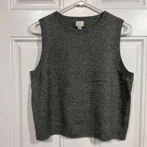 A New Day Knit Sweater Vest Women’s Large Charcoal Gray Sleeveless Classic